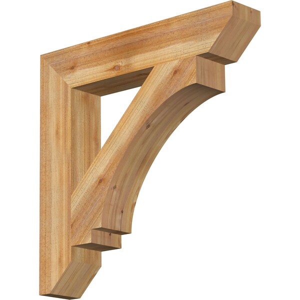 Ekena Millwork Imperial Slat Rough Sawn Bracket, Western Red Cedar, 6"W x 34"D x 34"H BKT06X34X34IMP06RWR - main